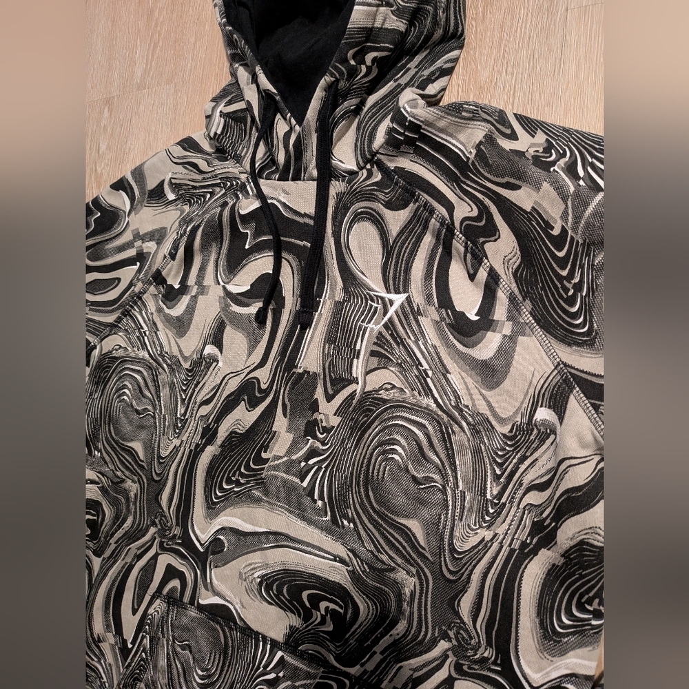 Gymshark Hoodie Men's Small Tie Dye Swirl Activewear - Picture 3 of 9